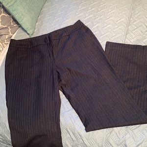 New York and Company pinstripe dress trouser with pockets black grey size 8